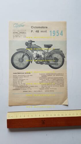 Alpino F48 1954 depliant originale italiano