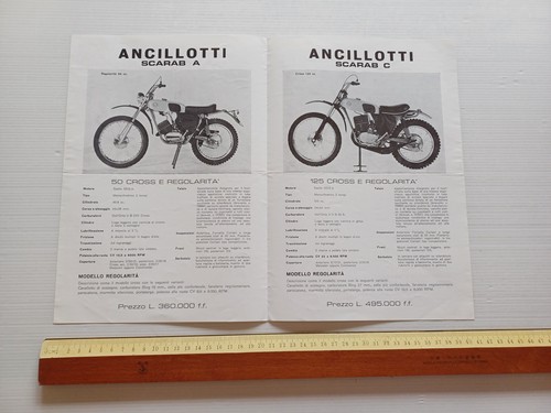 Ancillotti Scarab A 50 Regolarità - 125 Cross 1971 depliant …