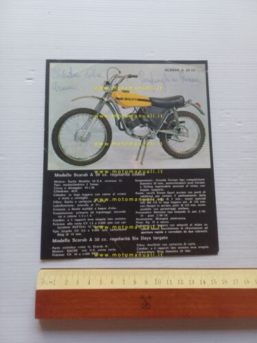 Ancillotti Scarab A 50 regolarità codice Sachs 1973 depliant italiano …