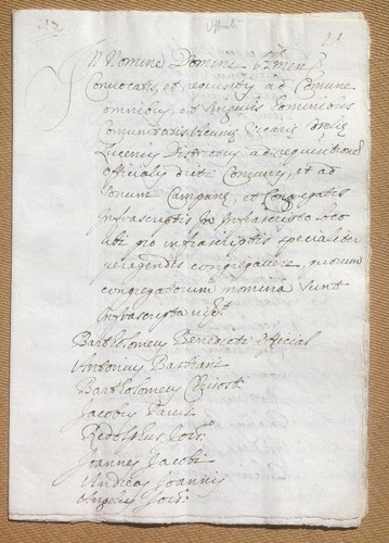 Antico documento manoscritto XVI / XVII secolo - Lucca - …