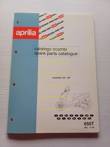 Aprilia 125-150 Leonardo 1997 catalogo ricambi TELAIO 04 originale FRAME …