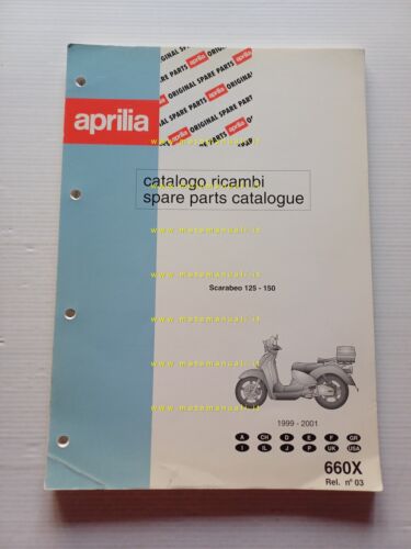 Aprilia 125-150 Scarabeo 1999-2001 catalogo ricambi TELAIO originale