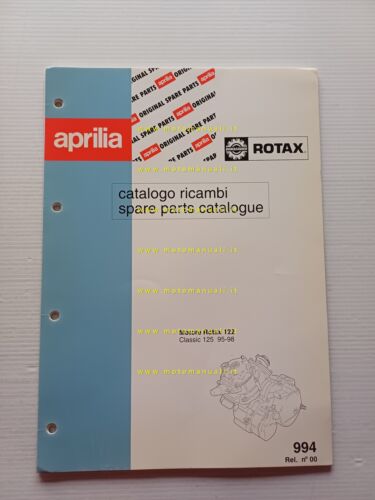 Aprilia 125 Classic 1995-98 catalogo ricambi MOTORE Rotax 122