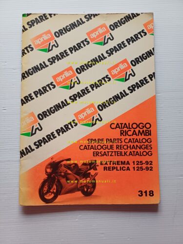 Aprilia 125 Extrema - Replica 1992 catalogo ricambi TELAIO originale …