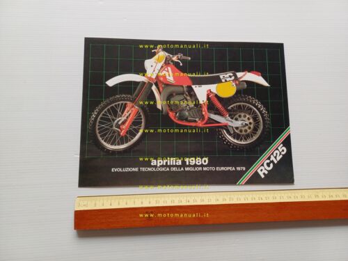 Aprilia 125 RC regolarit enduro 1980 depliant italiano originale