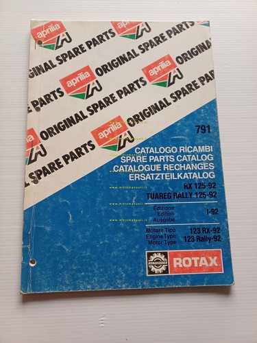Aprilia 125 RX - Tuareg Rally 1992 catalogo ricambi MOTORE …