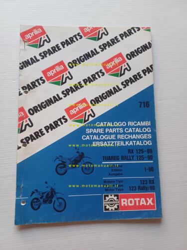 Aprilia 125 RX 1989-Tuareg Rally 1990 catalogo ricambi Motore Rotax …