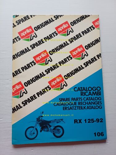 Aprilia 125 RX 1992 catalogo ricambi TELAIO originale FRAME parts …