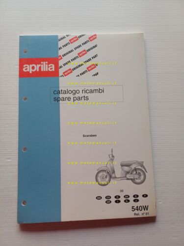 Aprilia 125 Scarabeo 1998 catalogo ricambi TELAIO vers. 01 originale