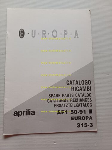 Aprilia 50 AF1 EUROPA 1991 VARIANTI catalogo ricambi TELAIO originale …