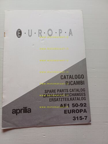 Aprilia 50 AF1 EUROPA 1992 VARIANTI catalogo ricambi TELAIO originale …