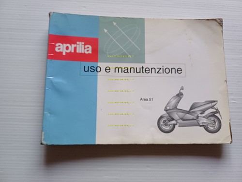 Aprilia 50 Area 51 scooter 1998 manuale uso manutenzione libretto …