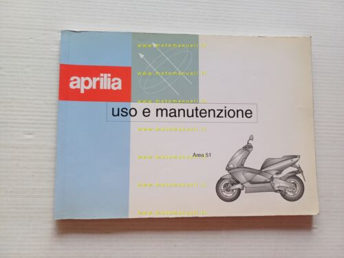 Aprilia 50 Area 51 scooter 1999 manuale uso manutenzione ORIGINALE