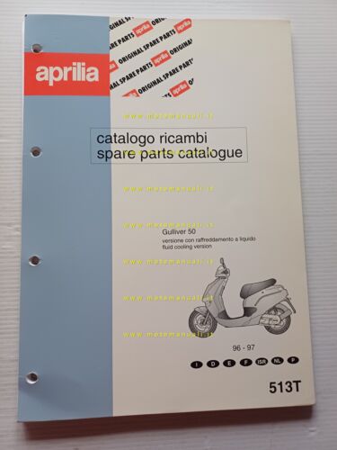 Aprilia 50 Gulliver Acqua 1996-97 catalogo ricambi TELAIO originale FRAME …