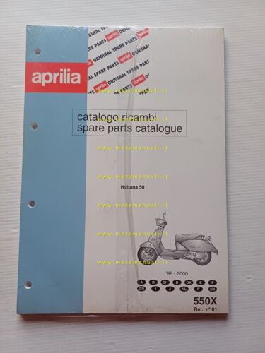 Aprilia 50 Habana 1999-2000 catalogo ricambi TELAIO originale vers. 01