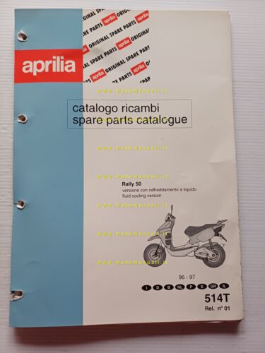 Aprilia 50 Rally 1996-1997 catalogo ricambi TELAIO originale FRAME parts …