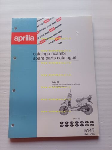 Aprilia 50 Rally Acqua 1996-1999 catalogo ricambi TELAIO originale vers. …