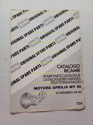 Aprilia 50 Scarabeo 1993 catalogo ricambi MOTORE originale