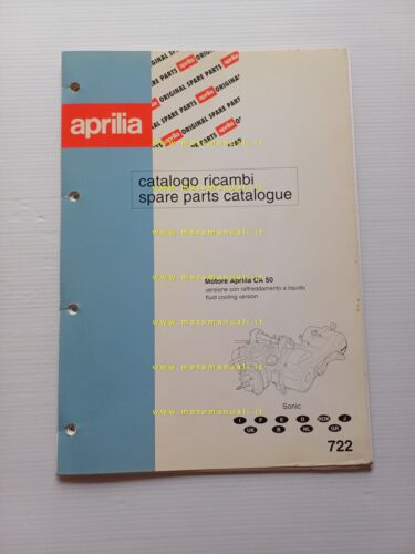 Aprilia 50 Sonic 1998 catalogo ricambi MOTORE originale