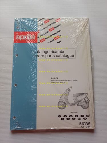 Aprilia 50 Sonic Acqua 1998-1999 catalogo ricambi TELAIO originale vers. …