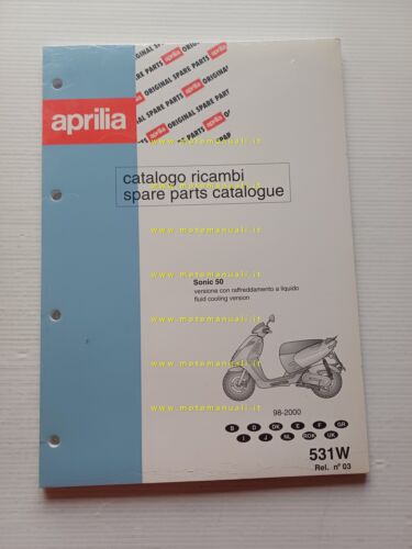 Aprilia 50 Sonic Acqua 1998-2000 catalogo ricambi TELAIO originale vers. …