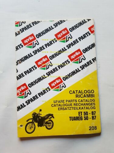 Aprilia 50 Tuareg - ET 1987 catalogo ricambi TELAIO originale …