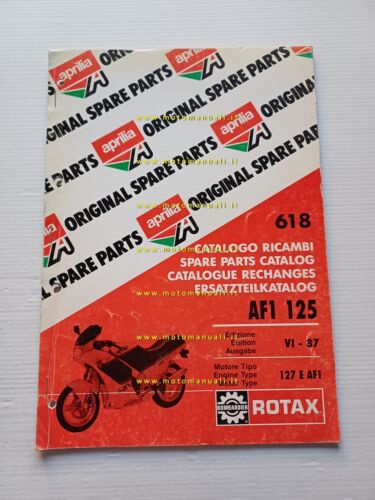 Aprilia AF1 125 1987 catalogo ricambi motore Rotax 127 AF1 …