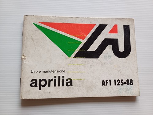 Aprilia AF1 125 1988 manuale uso manutenzione libretto originale
