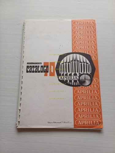 Aprilia aggiornamento 71 catalogo 1970 fari fanalini interruttori moto originale