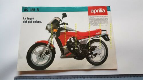 Aprilia AS 125 R 1985 depliant moto italiano originale brochure