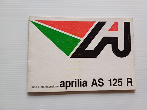 Aprilia AS 125 R 1985 manuale uso manutenzione originale italiano