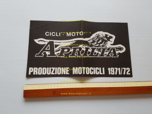 Aprilia catalogo produzione moto ciclomotori 1971-72 depliant originale