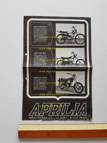 Aprilia catalogo produzione moto ciclomotori 1971 depliant originale