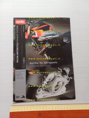 Aprilia catalogo silenziatori speciali Racing Akrapovic 2003 depliant originale