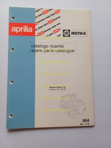 Aprilia Classic 125 1995-98 catalogo ricambi MOTORE Rotax 122 originale