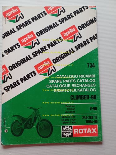 Aprilia Climber 242-282 TL 1990 catalogo ricambi MOTORE Rotax Trial-90 …