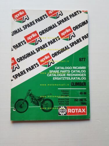 Aprilia Climber TL 242-282 1988 catalogo ricambi Motore Rotax originale