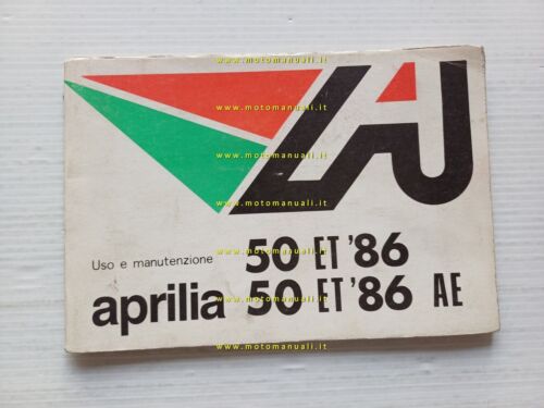 Aprilia ET 50 - ET 50 AE 1986 manuale uso …