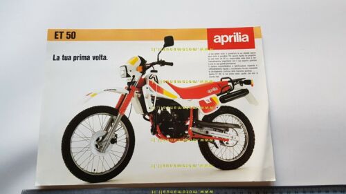 Aprilia ET 50 1985 enduro ciclomotore depliant moto italiano originale