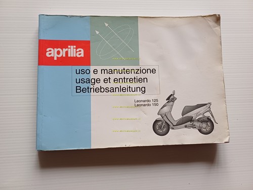 Aprilia Leonardo 125 - 150 1998 manuale uso manutenzione libretto …