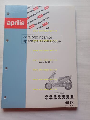 Aprilia Leonardo 125-150 1999-2000 catalogo ricambi TELAIO originale vers. 01