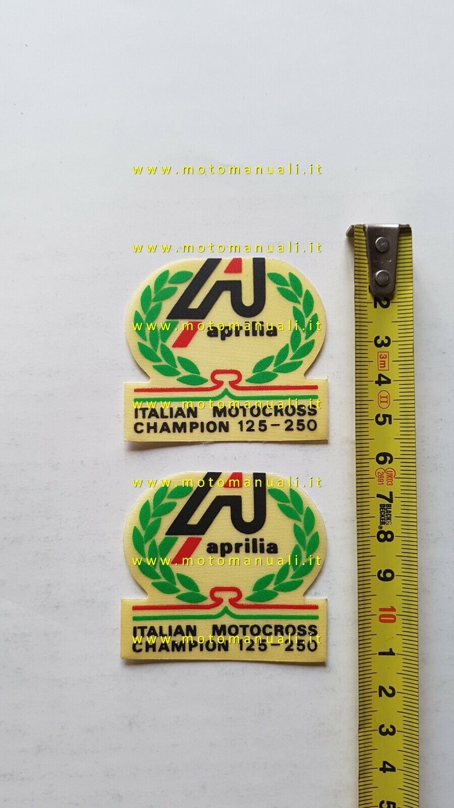 Aprilia lotto 2 adesivi pubblicitari Motocross Champion originali stickers
