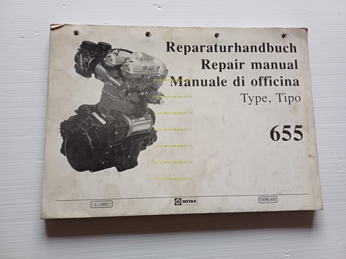 Aprilia motore Rotax 655 1992 manuale officina italiano originale