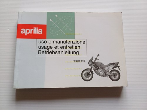 Aprilia Pegaso 650 1996-2000 manuale uso manutenzione italiano ORIGINALE