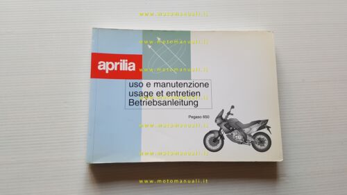 Aprilia Pegaso 650 1996-99 manuale uso manutenzione libretto ITALIANO originale