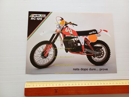 Aprilia RC 125 regolarità 1979 depliant italiano originale moto