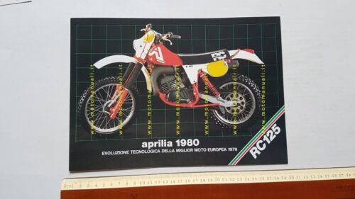 Aprilia RC 125 regolarità enduro 1980 depliant originale moto