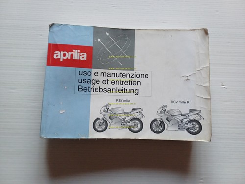 Aprilia RSV Mille - Mille R 2000 manuale uso manutenzione …
