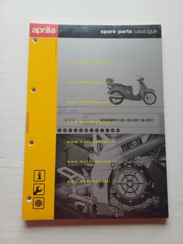 Aprilia Scarabeo 125-150-200 1999-2001 catalogo ricambi TELAIO originale vers.04