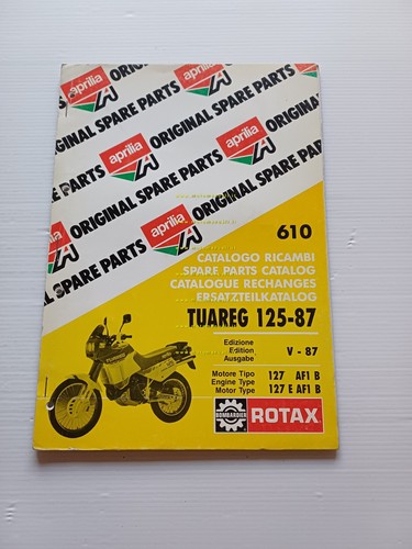Aprilia Tuareg 125 1987 catalogo ricambi MOTORE Rotax originale